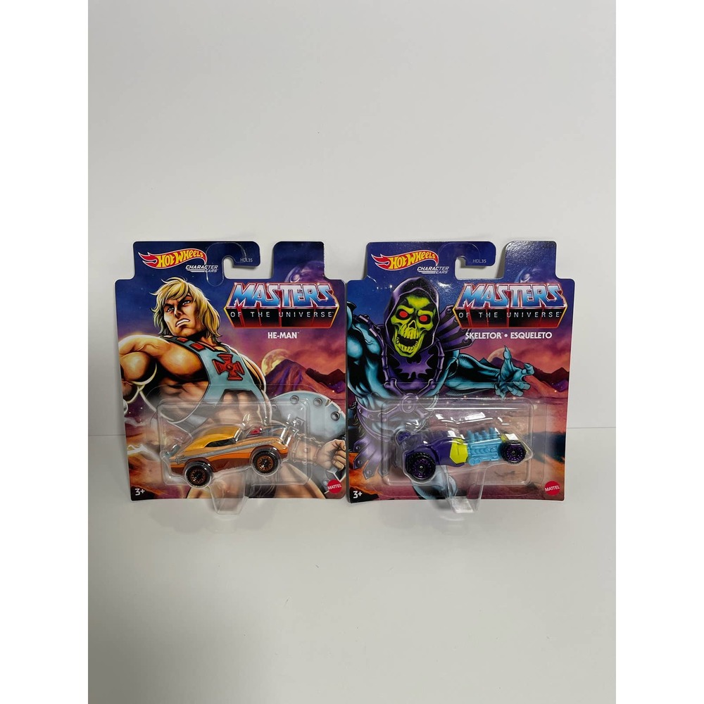 Hot Wheels Masters of the Universe He Man and Skeletor Set of two cars